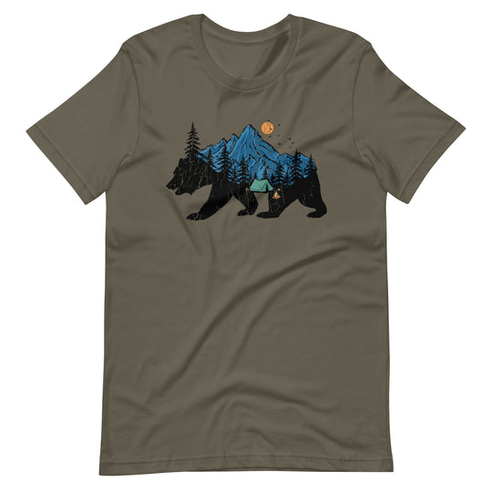 Bear Outdoor Camping Adventure Unisex t-shirt